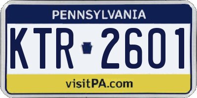 PA license plate KTR2601