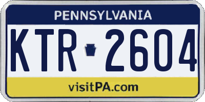 PA license plate KTR2604