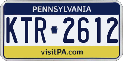 PA license plate KTR2612