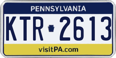 PA license plate KTR2613