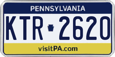 PA license plate KTR2620
