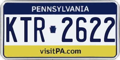 PA license plate KTR2622
