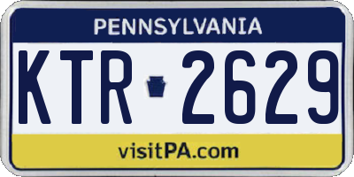 PA license plate KTR2629