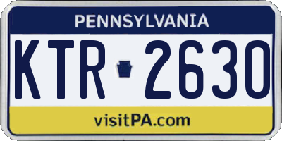 PA license plate KTR2630