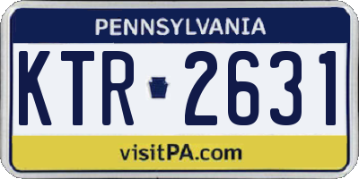 PA license plate KTR2631