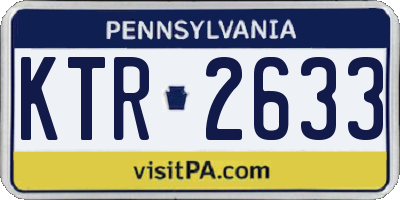 PA license plate KTR2633