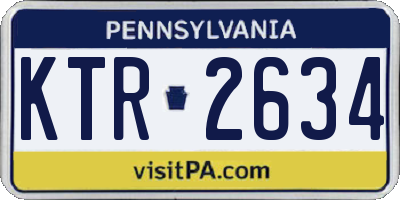 PA license plate KTR2634
