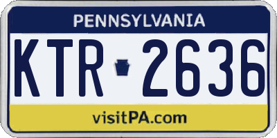 PA license plate KTR2636