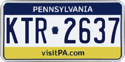 PA license plate KTR2637