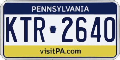 PA license plate KTR2640