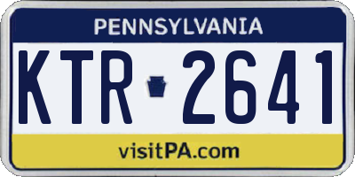 PA license plate KTR2641