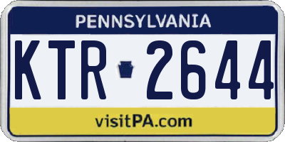 PA license plate KTR2644