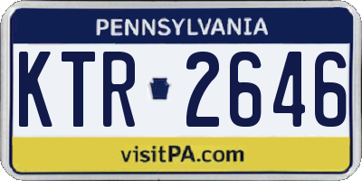 PA license plate KTR2646