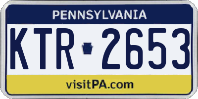 PA license plate KTR2653
