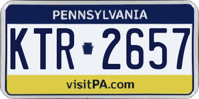 PA license plate KTR2657