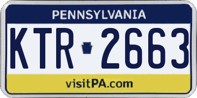 PA license plate KTR2663