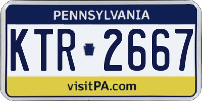 PA license plate KTR2667