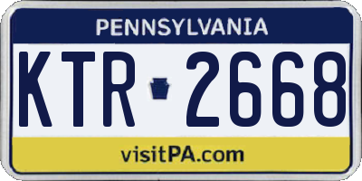 PA license plate KTR2668