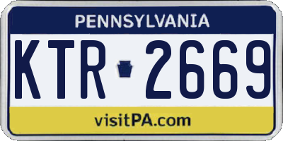 PA license plate KTR2669