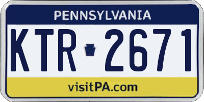PA license plate KTR2671