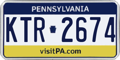 PA license plate KTR2674