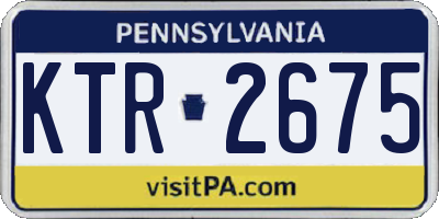PA license plate KTR2675