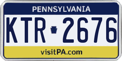 PA license plate KTR2676