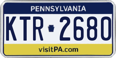 PA license plate KTR2680