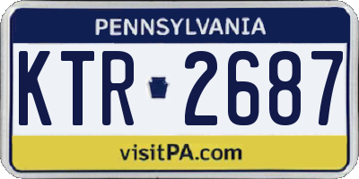 PA license plate KTR2687