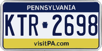 PA license plate KTR2698