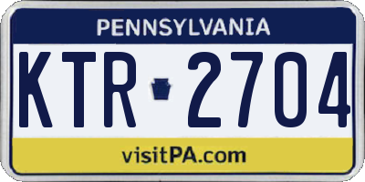 PA license plate KTR2704