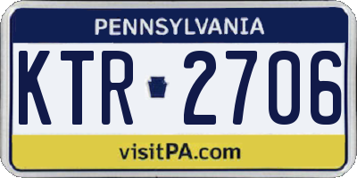 PA license plate KTR2706