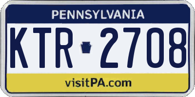PA license plate KTR2708