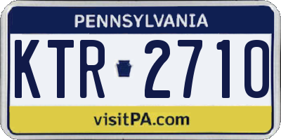 PA license plate KTR2710