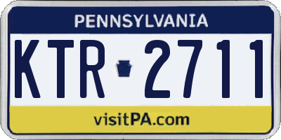 PA license plate KTR2711