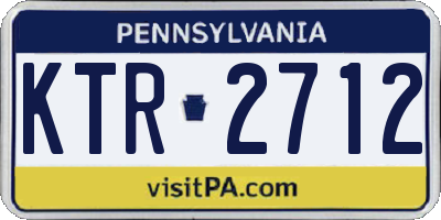 PA license plate KTR2712