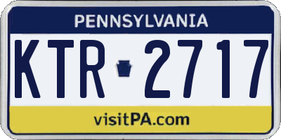 PA license plate KTR2717