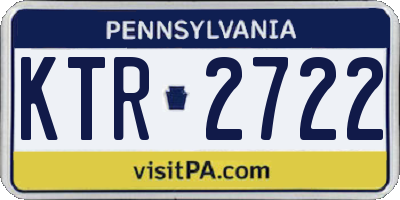 PA license plate KTR2722