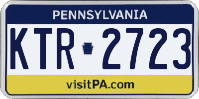PA license plate KTR2723