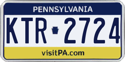 PA license plate KTR2724
