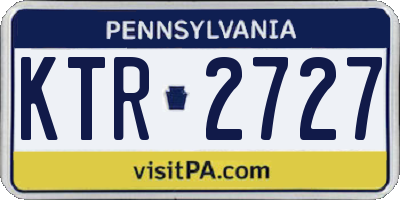 PA license plate KTR2727