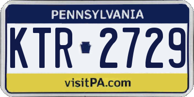 PA license plate KTR2729