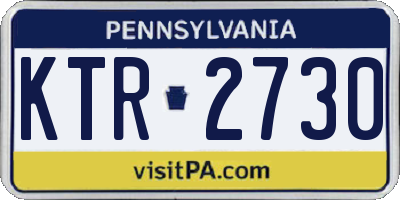 PA license plate KTR2730