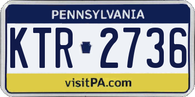 PA license plate KTR2736