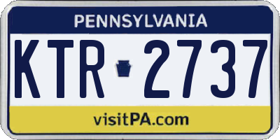 PA license plate KTR2737