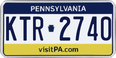 PA license plate KTR2740