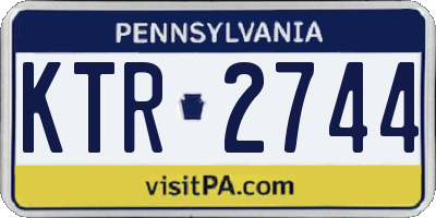 PA license plate KTR2744