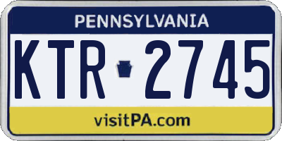 PA license plate KTR2745
