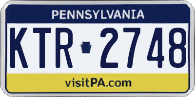 PA license plate KTR2748