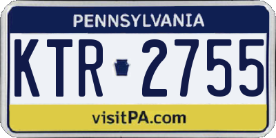 PA license plate KTR2755
